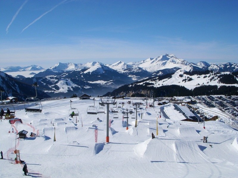 Le snowpark de La Clusaz